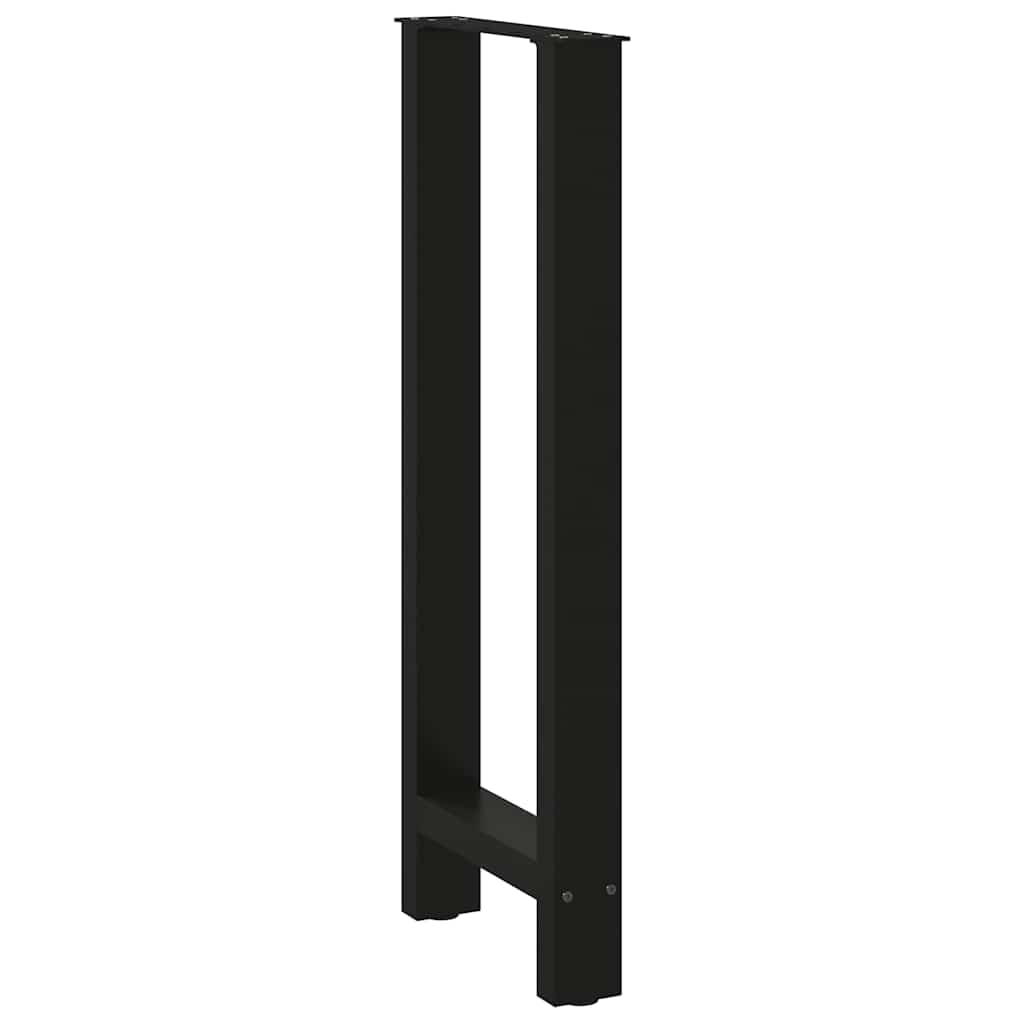vidaXL Picioare de masă de bar, negre, 2 buc., 40x(100-101) cm, oțel