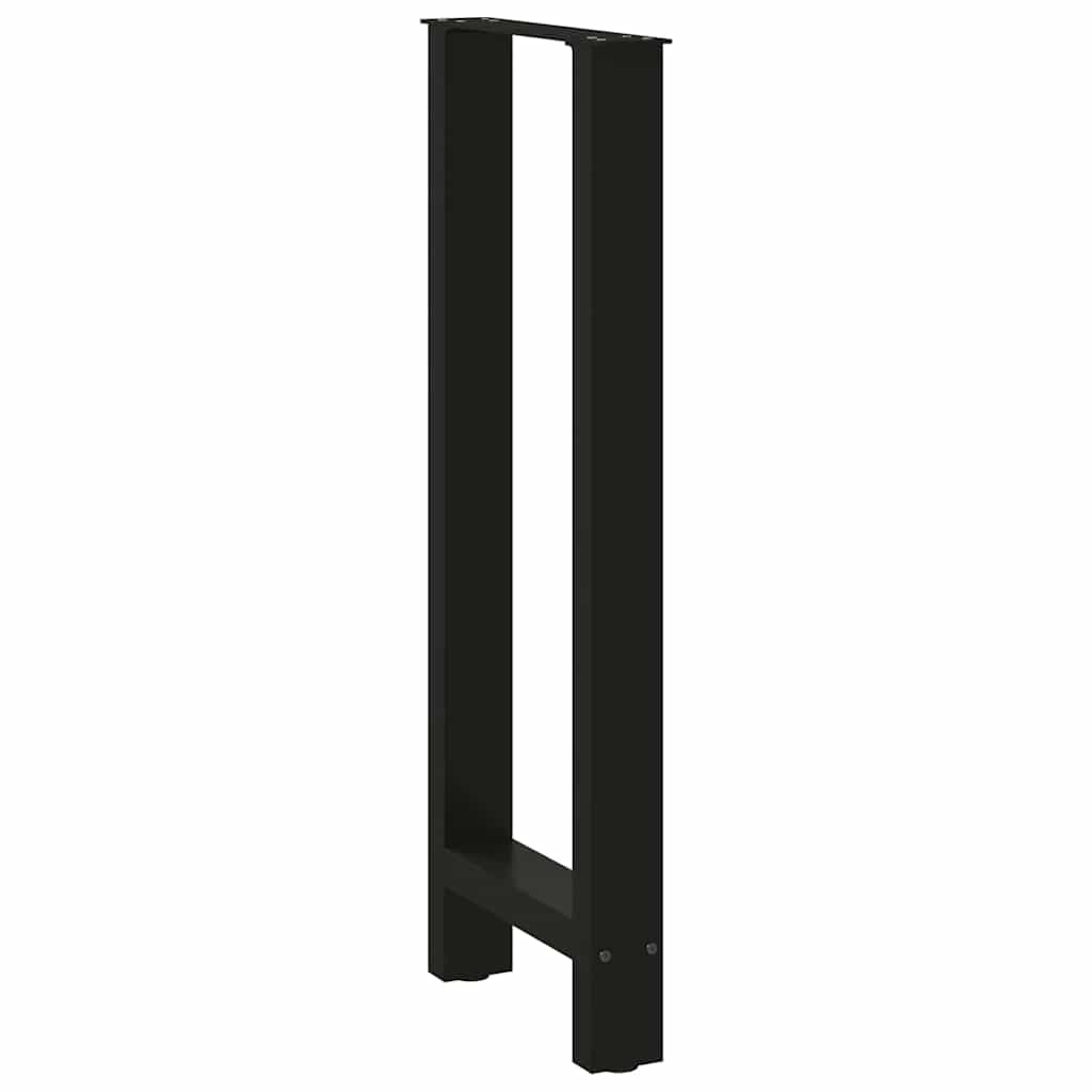 vidaXL Picioare de masă de bar, negre, 2 buc., 50x(100-101) cm, oțel