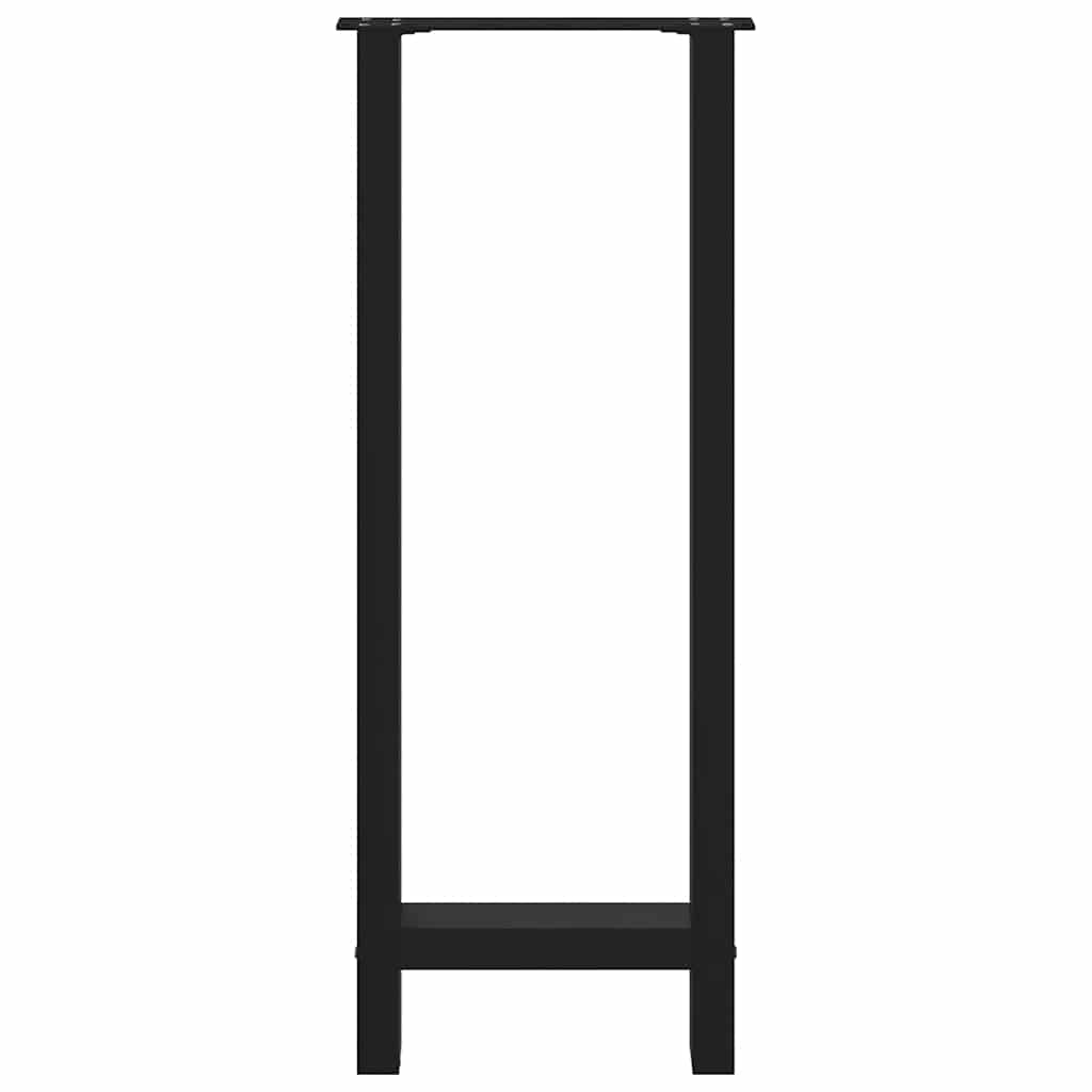 vidaXL Picioare de masă de bar, negre, 2 buc., 50x(100-101) cm, oțel