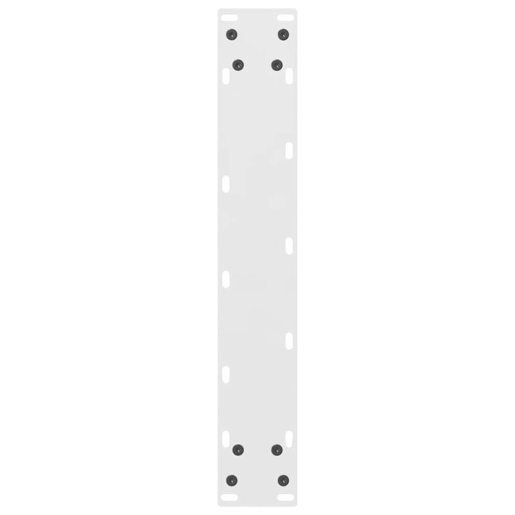 vidaXL Picioare de masă de bar, albe, 2 buc., 50x(100-101) cm, oțel