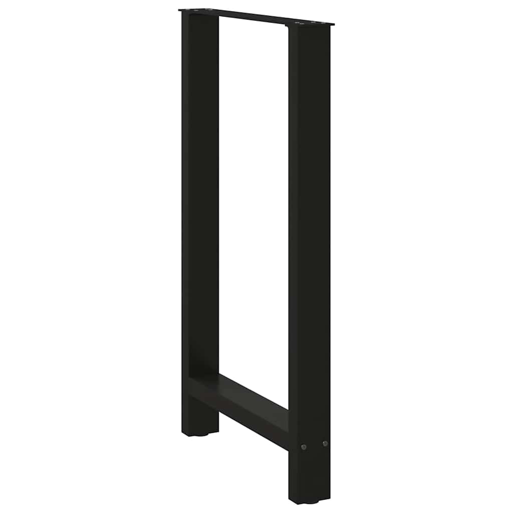 vidaXL Picioare de masă de bar, negre, 2 buc., 60 x (100-101) cm, oțel