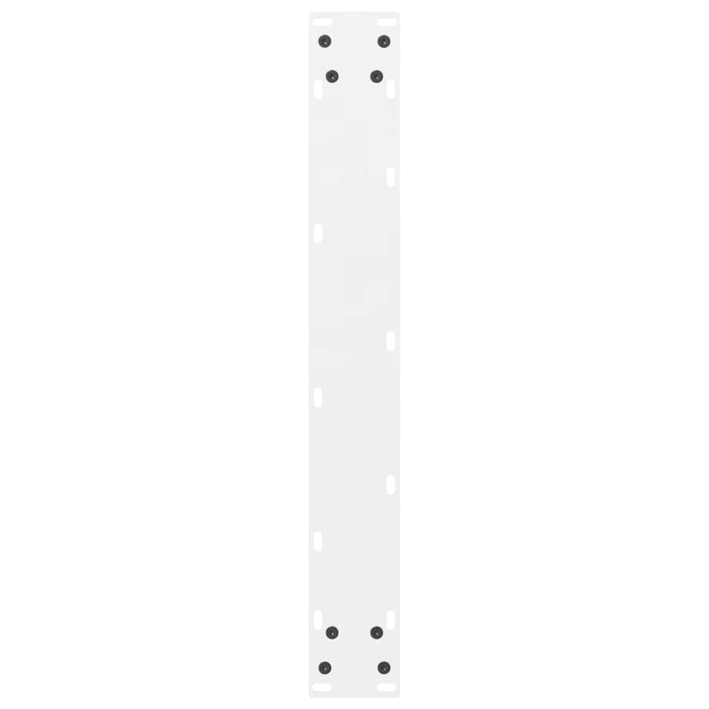 vidaXL Picioare de masă de bar, albe, 2 buc., 60x(100-101) cm, oțel