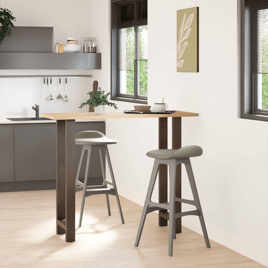 vidaXL Picioare de masă de bar, oțel natural, 2 buc., 50x(110-111) cm, oțel