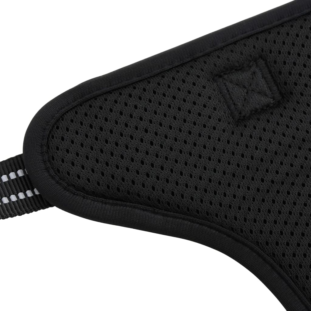 vidaXL Ham pentru câini cu dungi reflectorizante reglabil, negru, S