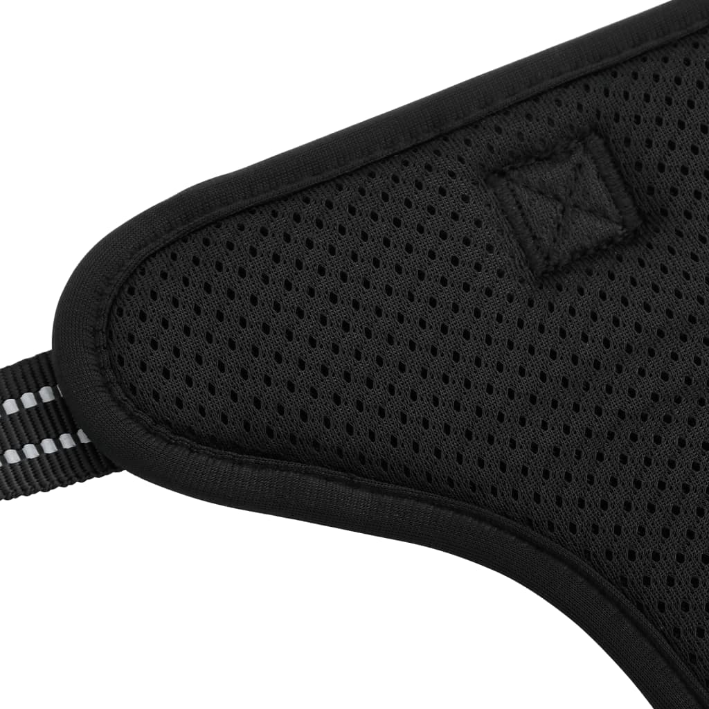 vidaXL Ham pentru câini cu dungi reflectorizante reglabil, negru, M