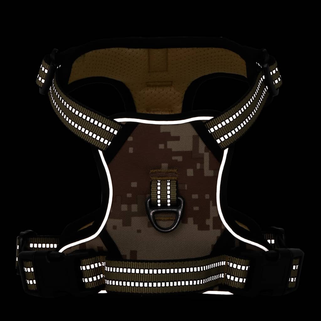 vidaXL Ham pentru câini cu dungi reflectorizante reglabil, L