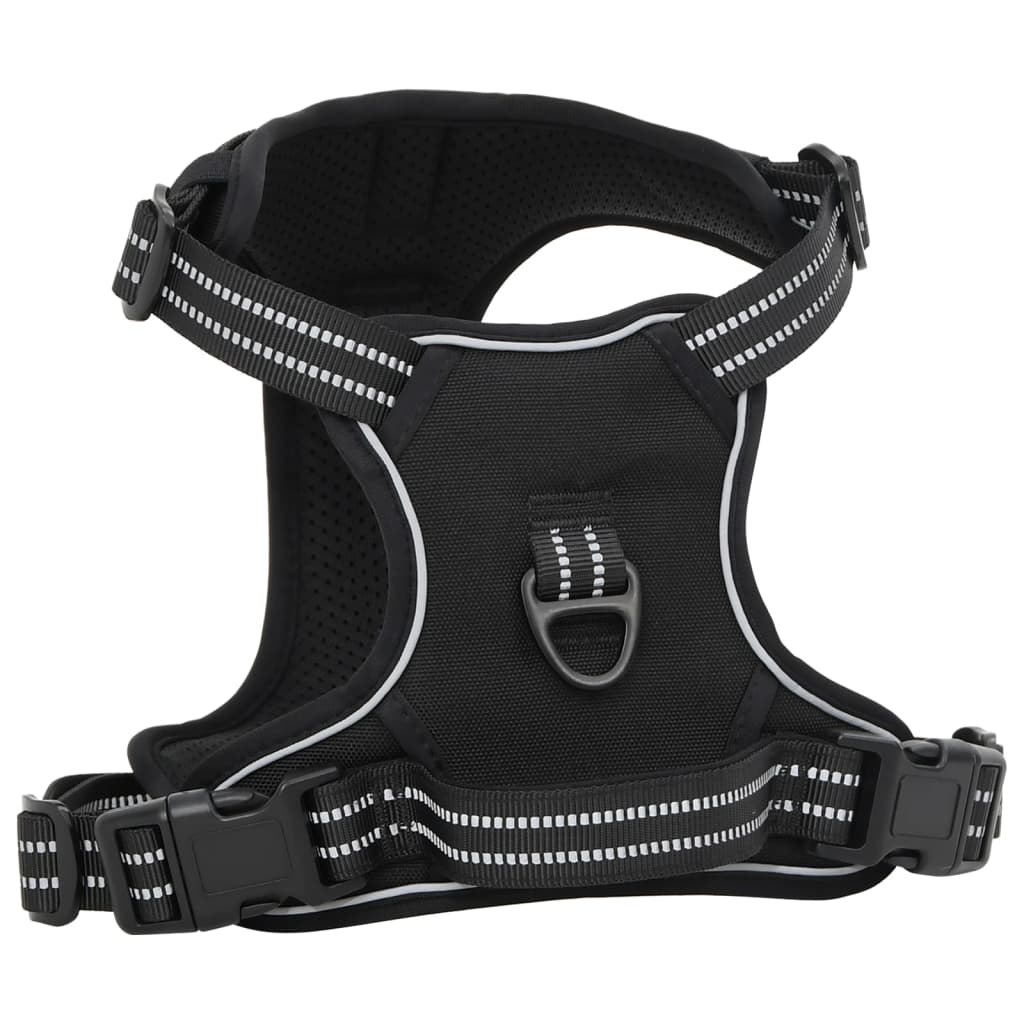 vidaXL Ham pentru câini cu plumb și guler, reglabil, negru, XL vidaXL Ham pentru câini cu plumb și guler, reglabil, negru, XL
