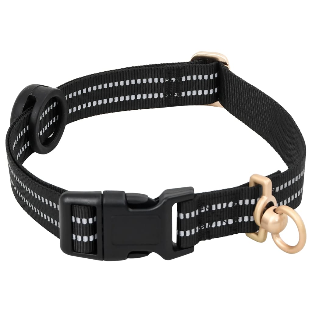 vidaXL Ham pentru câini cu plumb și guler, reglabil, negru, XL vidaXL Ham pentru câini cu plumb și guler, reglabil, negru, XL