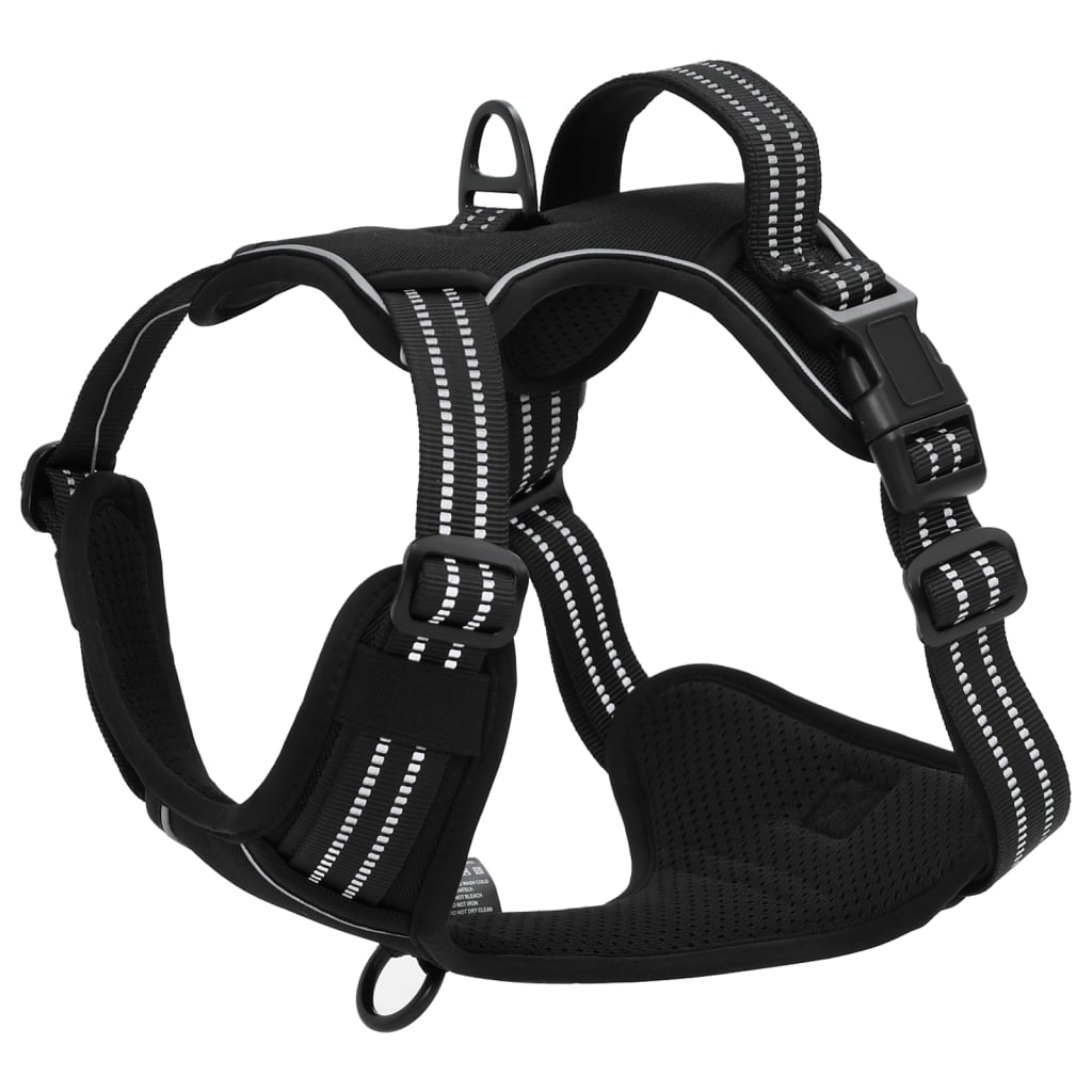 vidaXL Ham pentru câini cu plumb și guler, reglabil, negru, XL vidaXL Ham pentru câini cu plumb și guler, reglabil, negru, XL
