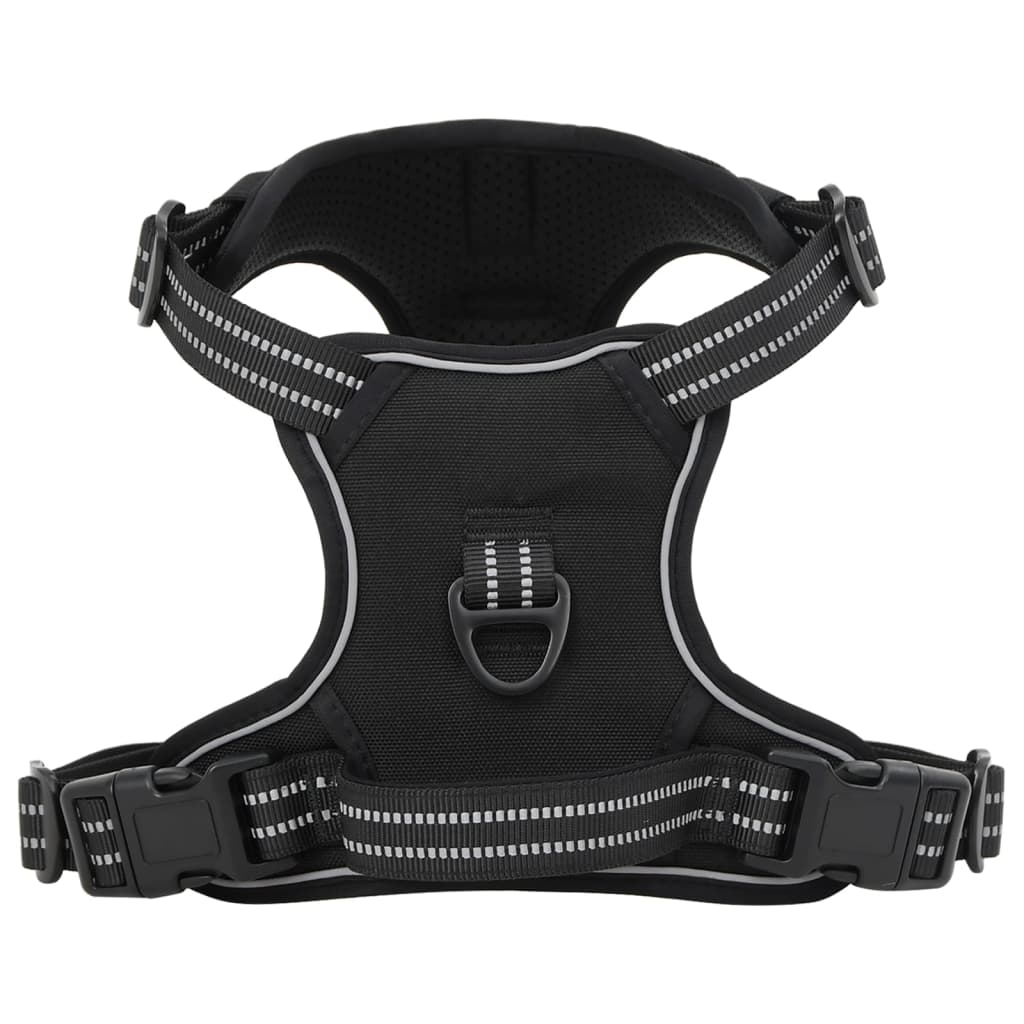 vidaXL Ham pentru câini cu plumb și guler, reglabil, negru, XL vidaXL Ham pentru câini cu plumb și guler, reglabil, negru, XL