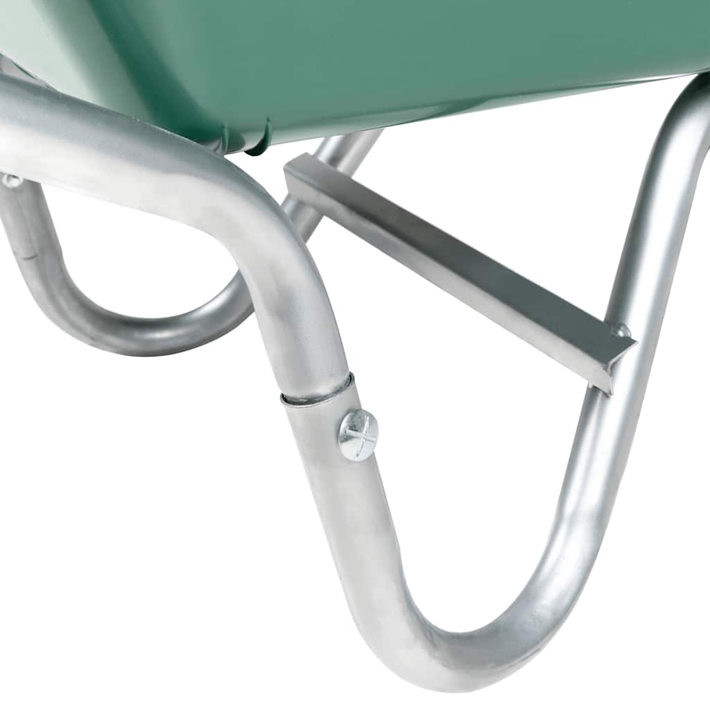 vidaXL Roabă Verde 90 L 150 kg Oțel galvanizat și plastic vidaXL Roabă Verde 90 L 150 kg Oțel galvanizat și plastic