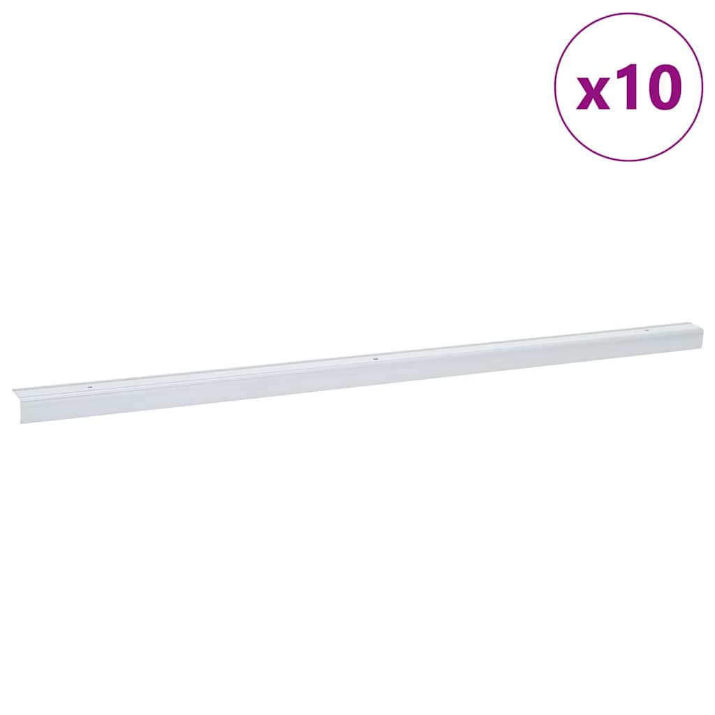 vidaXL Profile pentru marginea treptelor 10 pcs Argintiu 67 cm