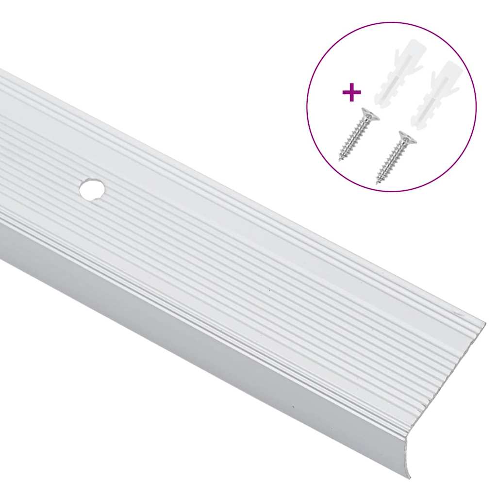 vidaXL Profile pentru marginea treptelor 30 pcs Argintiu 67 cm