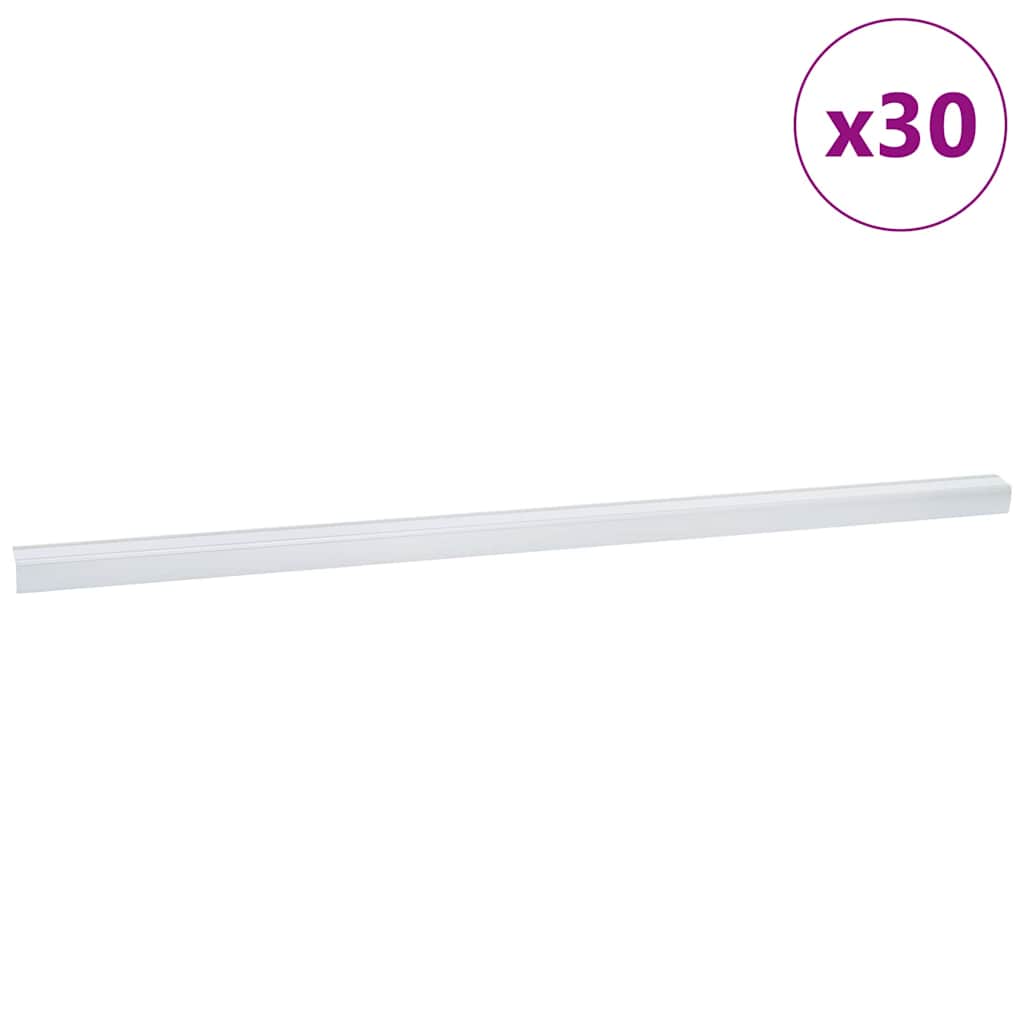 vidaXL Profile pentru marginea treptelor 30 pcs Argintiu 67 cm