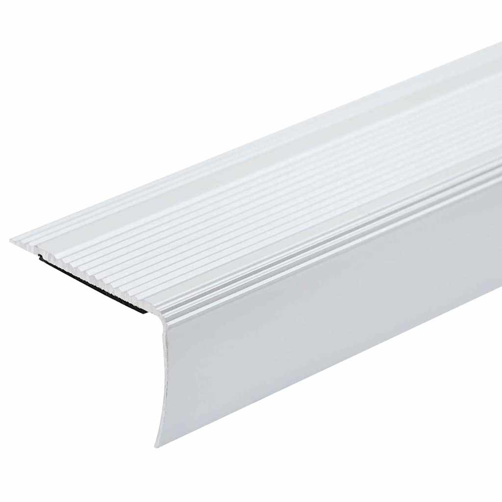 vidaXL Profile pentru marginea treptelor 10 pcs Argintiu 67 cm