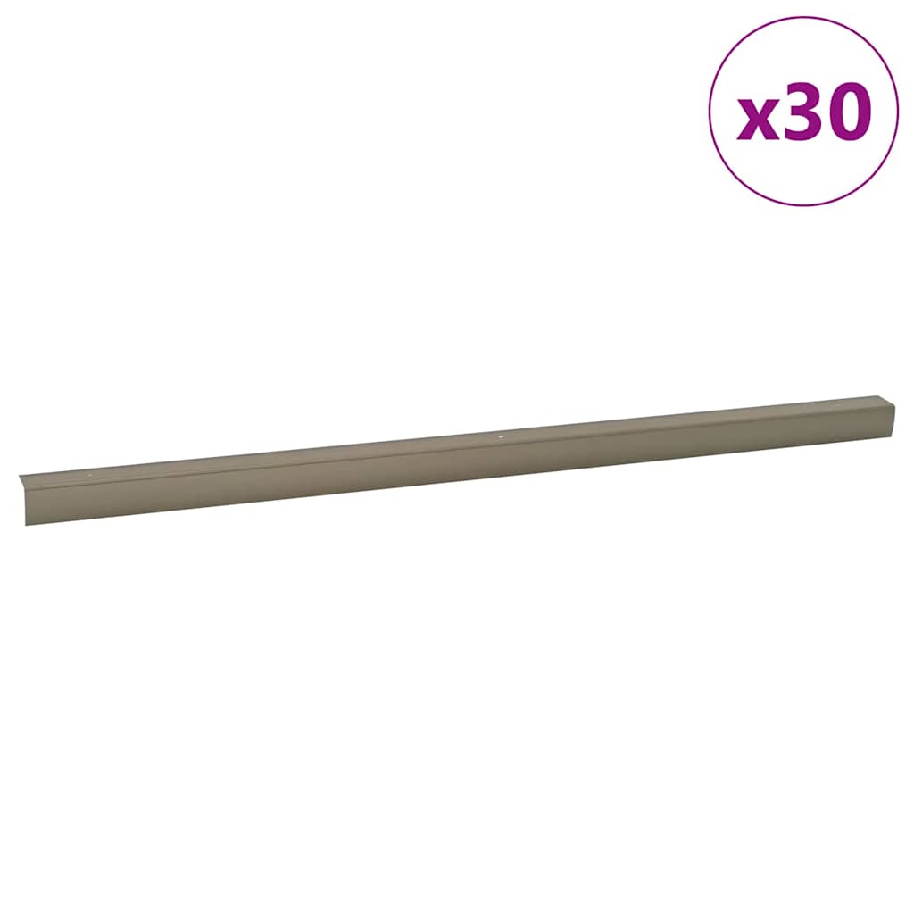 vidaXL Profile pentru marginea treptelor 30 pcs Șampanie 67 cm