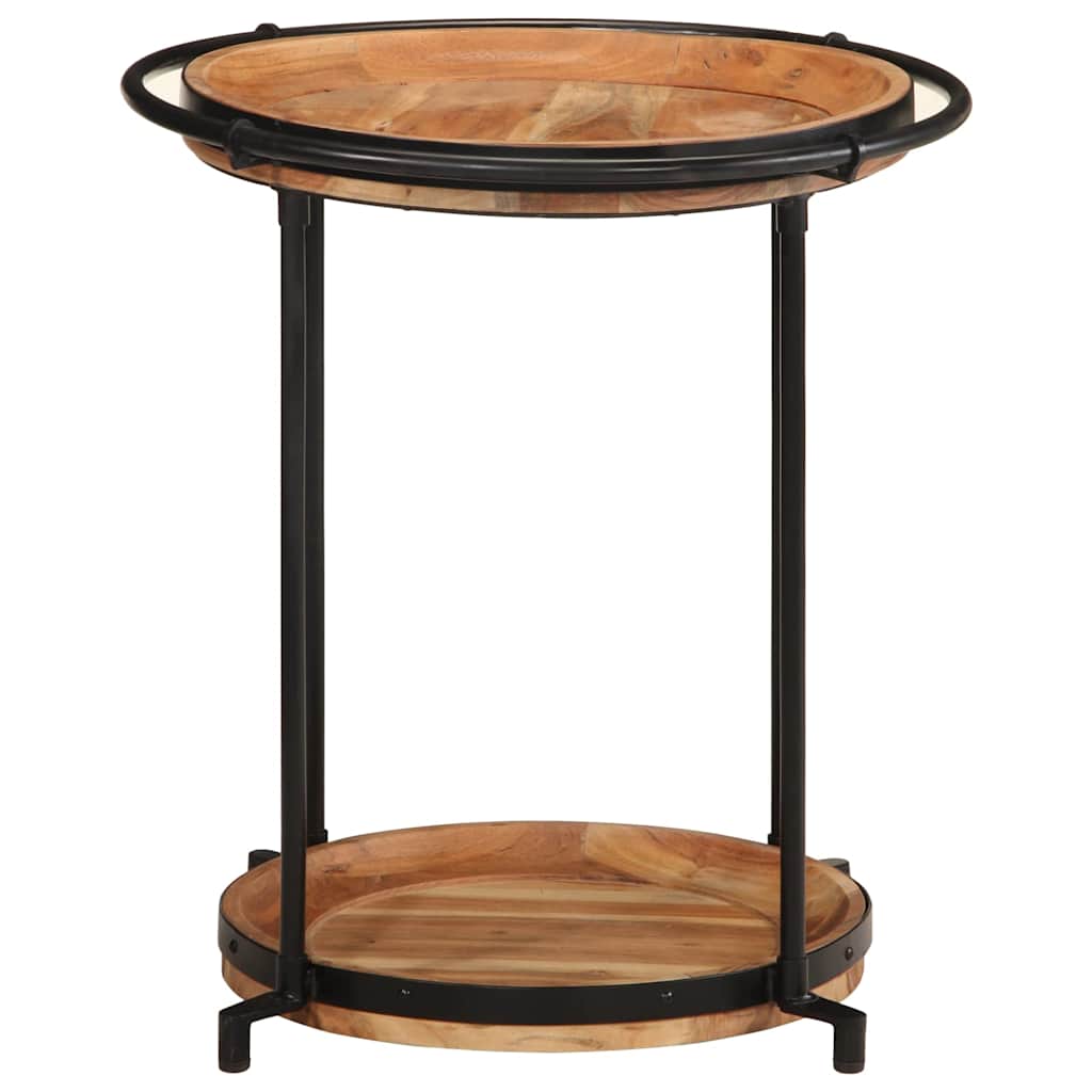 vidaXL Masă laterală, Ø55x60 cm, lemn masiv de acacia vidaXL Masă laterală, Ø55x60 cm, lemn masiv de acacia