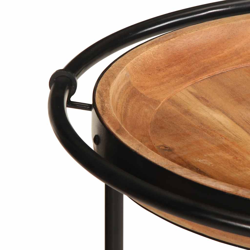 vidaXL Masă laterală, Ø55x60 cm, lemn masiv de acacia vidaXL Masă laterală, Ø55x60 cm, lemn masiv de acacia