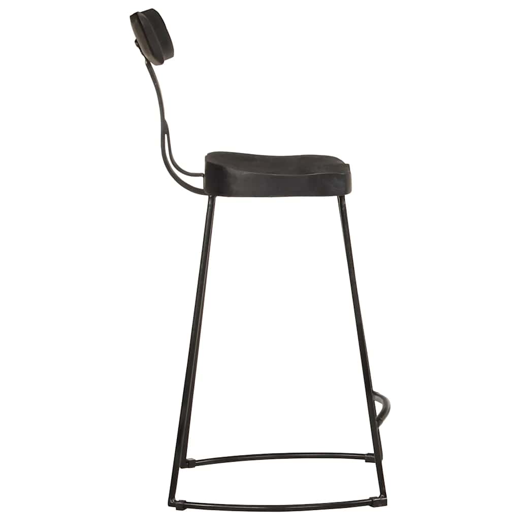 vidaXL Scaune de bar 2 buc Negru 49x43x88 cm lemn masiv de mango
