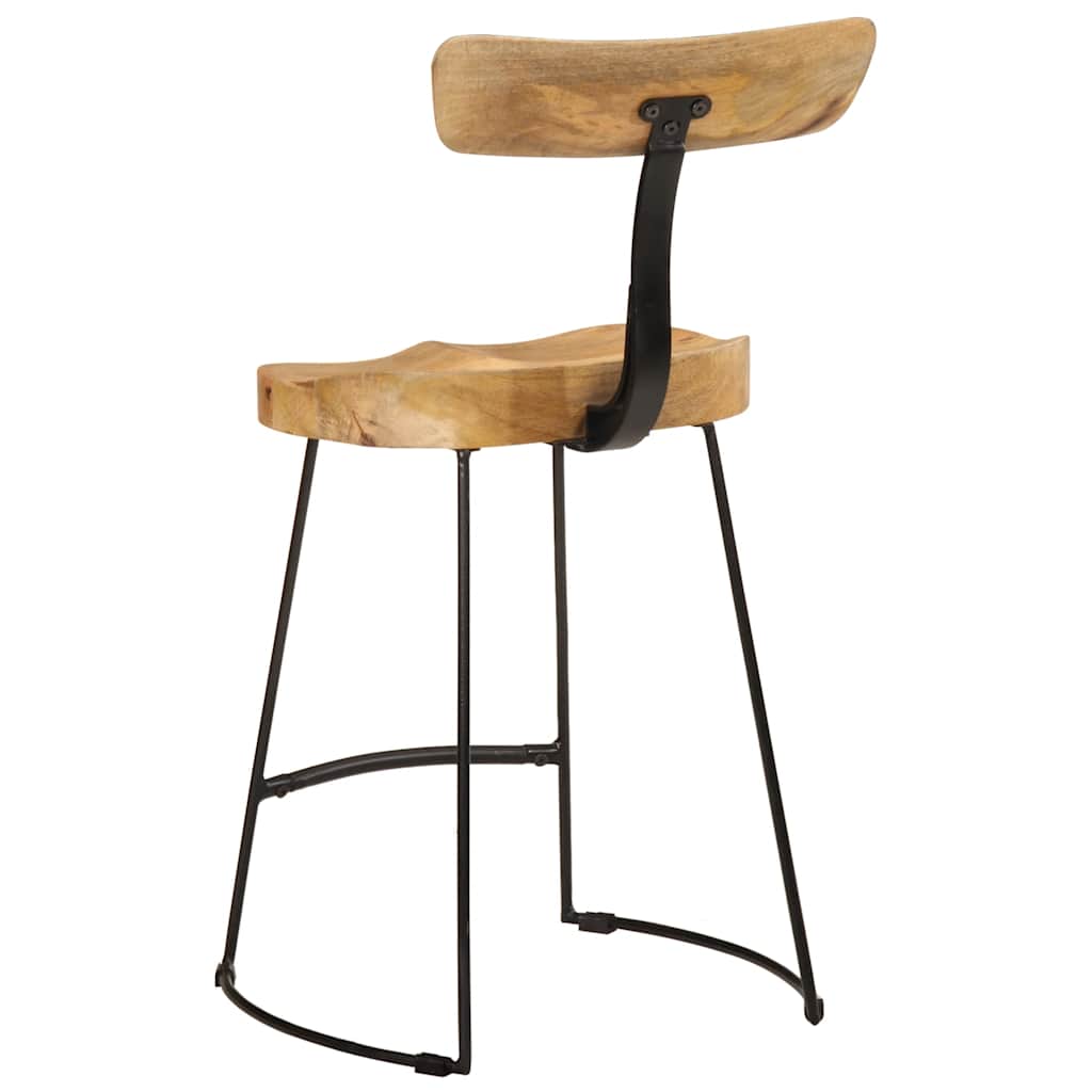 vidaXL Scaune de bar 2 buc 49x43x79 cm lemn masiv de mango vidaXL Scaune de bar 2 buc 49x43x79 cm lemn masiv de mango