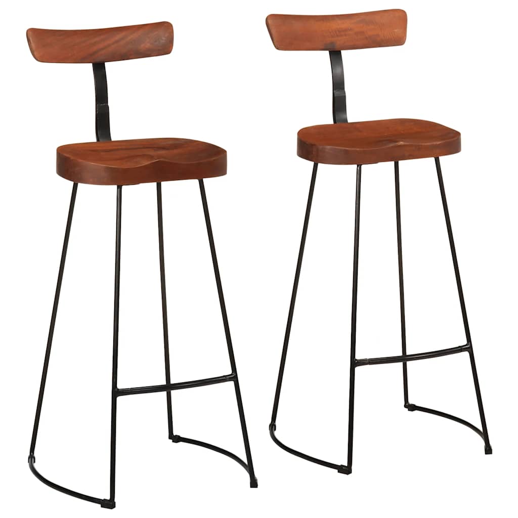vidaXL Scaune de bar 2 buc 49x43x103 cm lemn masiv de mango vidaXL Scaune de bar 2 buc 49x43x103 cm lemn masiv de mango