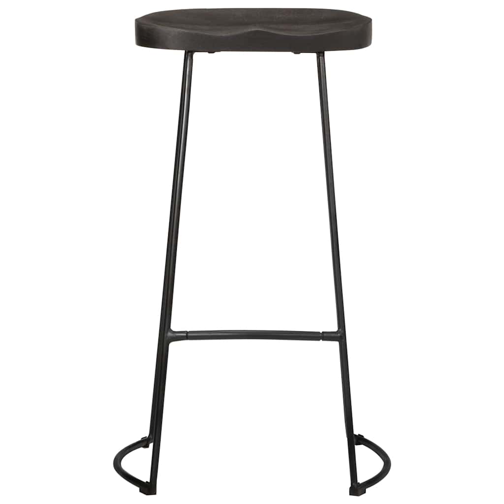 vidaXL Scaune de bar 2 buc Negru 45x40x78 cm lemn masiv de mango vidaXL Scaune de bar 2 buc Negru 45x40x78 cm lemn masiv de mango