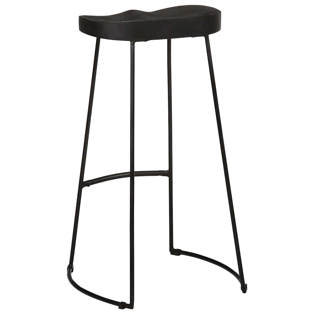 vidaXL Scaune de bar 2 buc Negru 45x40x78 cm lemn masiv de mango vidaXL Scaune de bar 2 buc Negru 45x40x78 cm lemn masiv de mango
