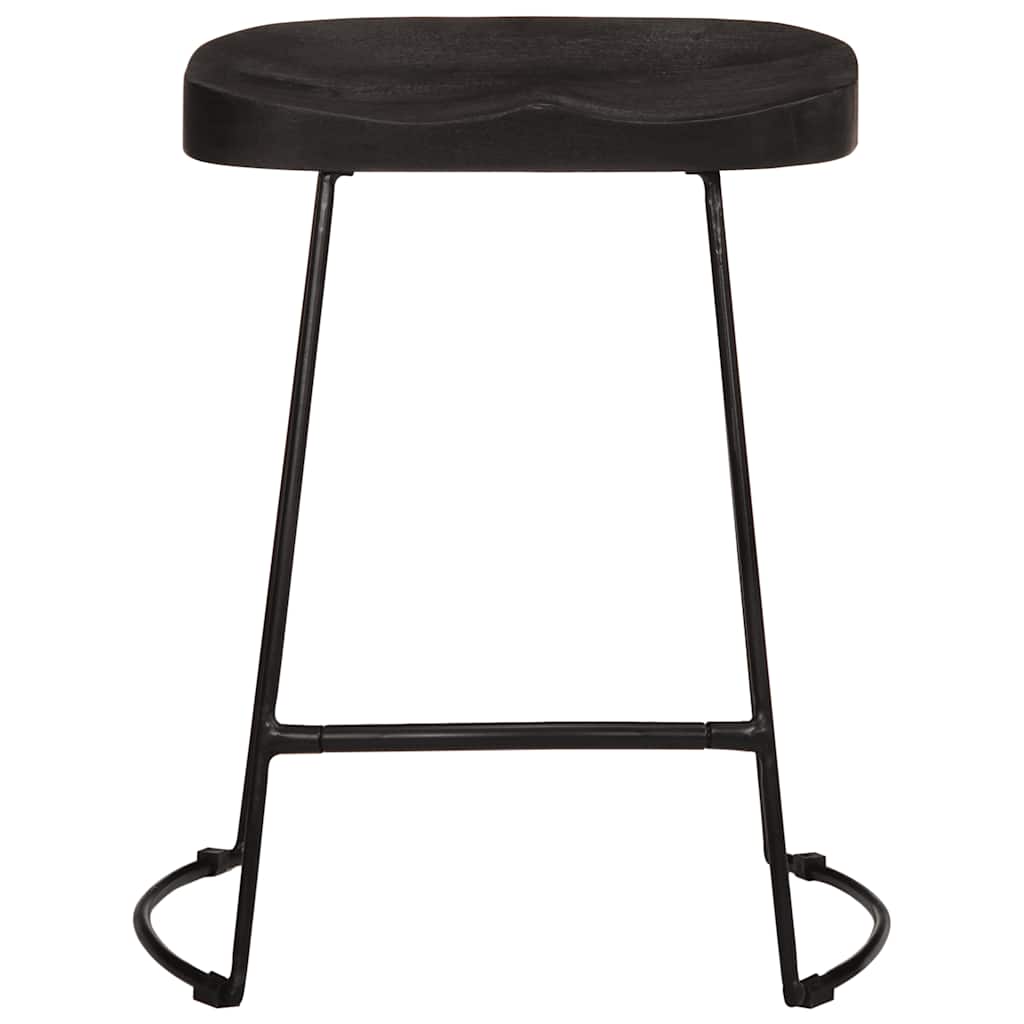 vidaXL Scaune de bar 2 buc Negru 46x38x52 cm lemn masiv de mango vidaXL Scaune de bar 2 buc Negru 46x38x52 cm lemn masiv de mango