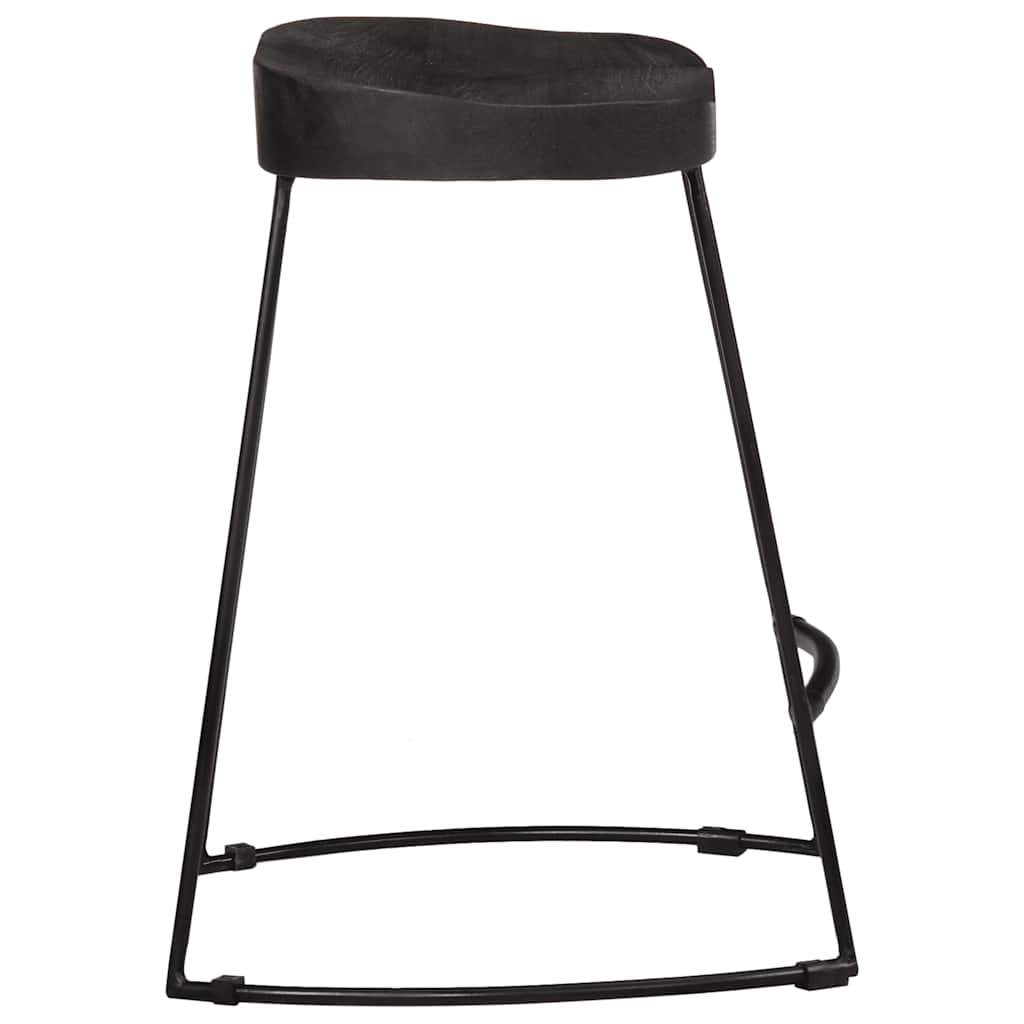 vidaXL Scaune de bar 2 buc Negru 46x38x52 cm lemn masiv de mango vidaXL Scaune de bar 2 buc Negru 46x38x52 cm lemn masiv de mango