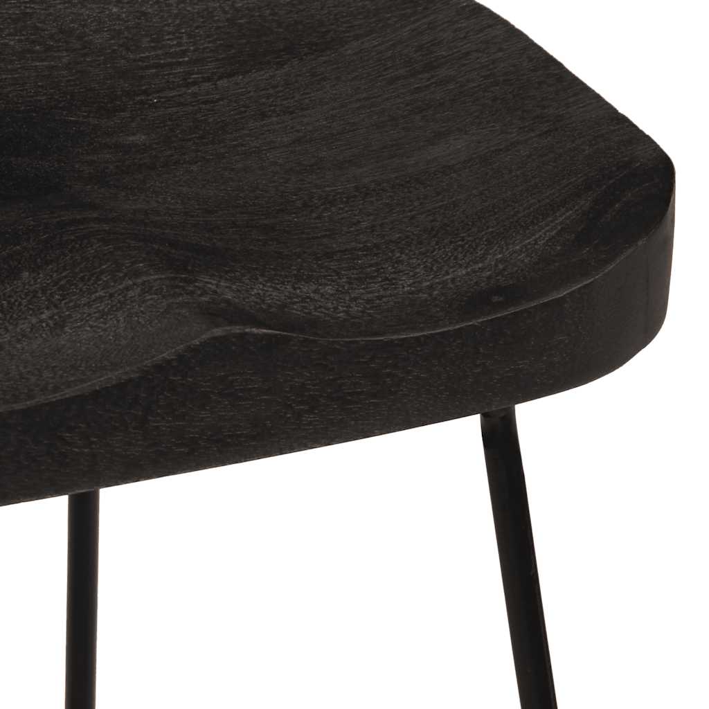 vidaXL Scaune de bar 2 buc Negru 46x38x52 cm lemn masiv de mango vidaXL Scaune de bar 2 buc Negru 46x38x52 cm lemn masiv de mango