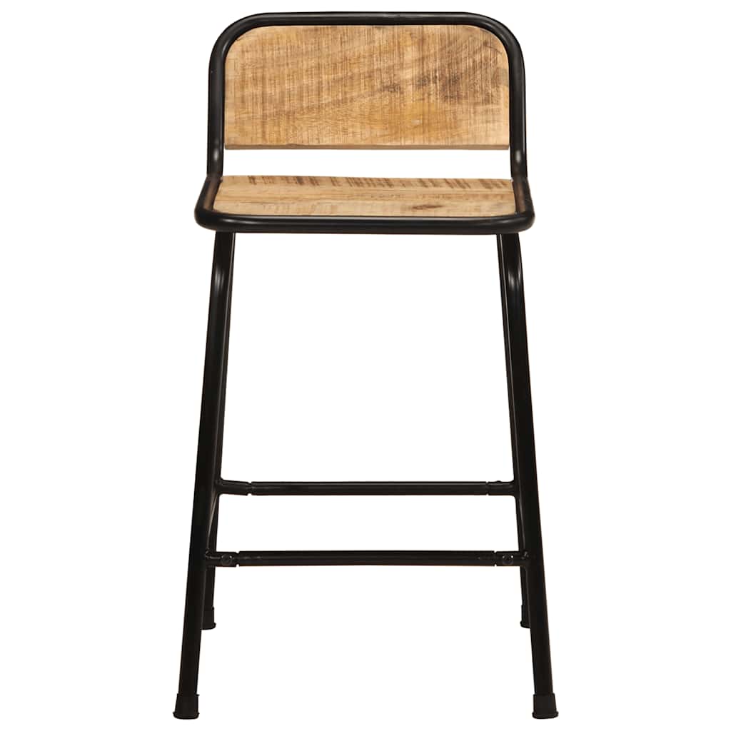 vidaXL Scaune de bar 2 buc 46x35,5x70 cm Lemn masiv Mango brut vidaXL Scaune de bar 2 buc 46x35,5x70 cm Lemn masiv Mango brut
