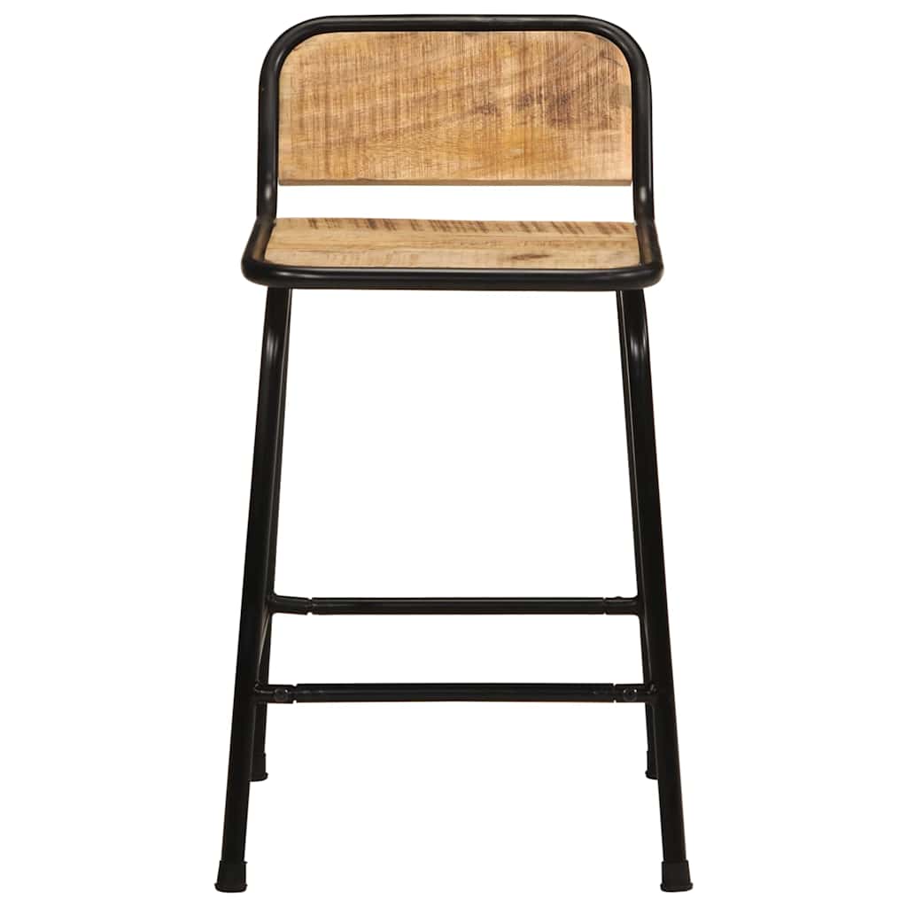 vidaXL Scaune de bar 4 buc 46x35,5x70 cm lemn masiv Mango brut vidaXL Scaune de bar 4 buc 46x35,5x70 cm lemn masiv Mango brut