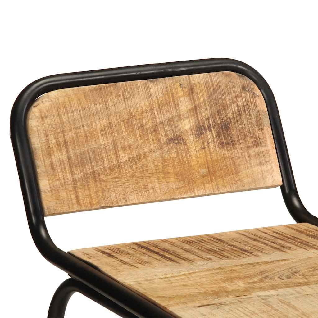 vidaXL Scaune de bar 4 buc 46x35,5x70 cm lemn masiv Mango brut vidaXL Scaune de bar 4 buc 46x35,5x70 cm lemn masiv Mango brut