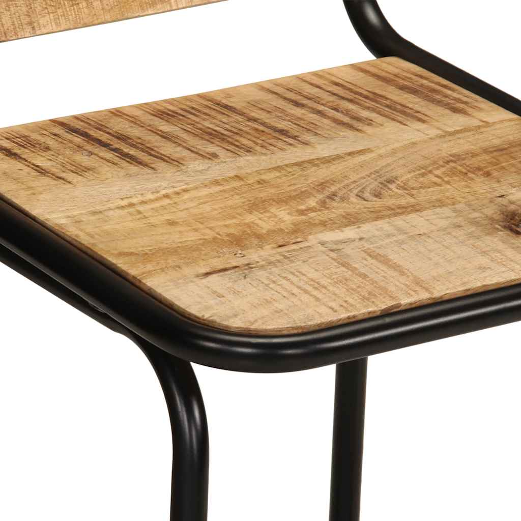 vidaXL Scaune de bar 4 buc 46x35,5x70 cm lemn masiv Mango brut vidaXL Scaune de bar 4 buc 46x35,5x70 cm lemn masiv Mango brut