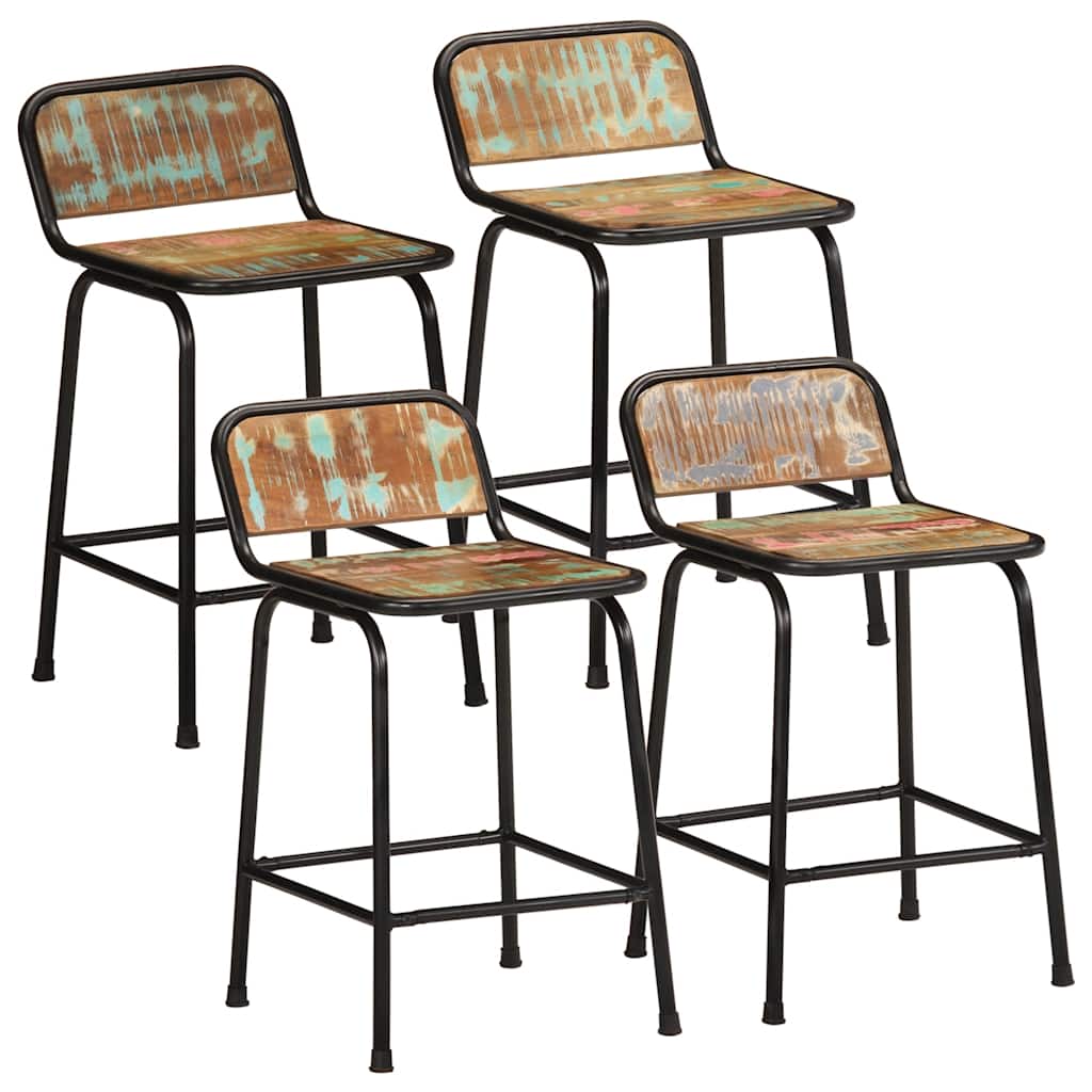 vidaXL Scaune de bar 4 buc 46x35,5x70 cm lemn masiv recuperat vidaXL Scaune de bar 4 buc 46x35,5x70 cm lemn masiv recuperat
