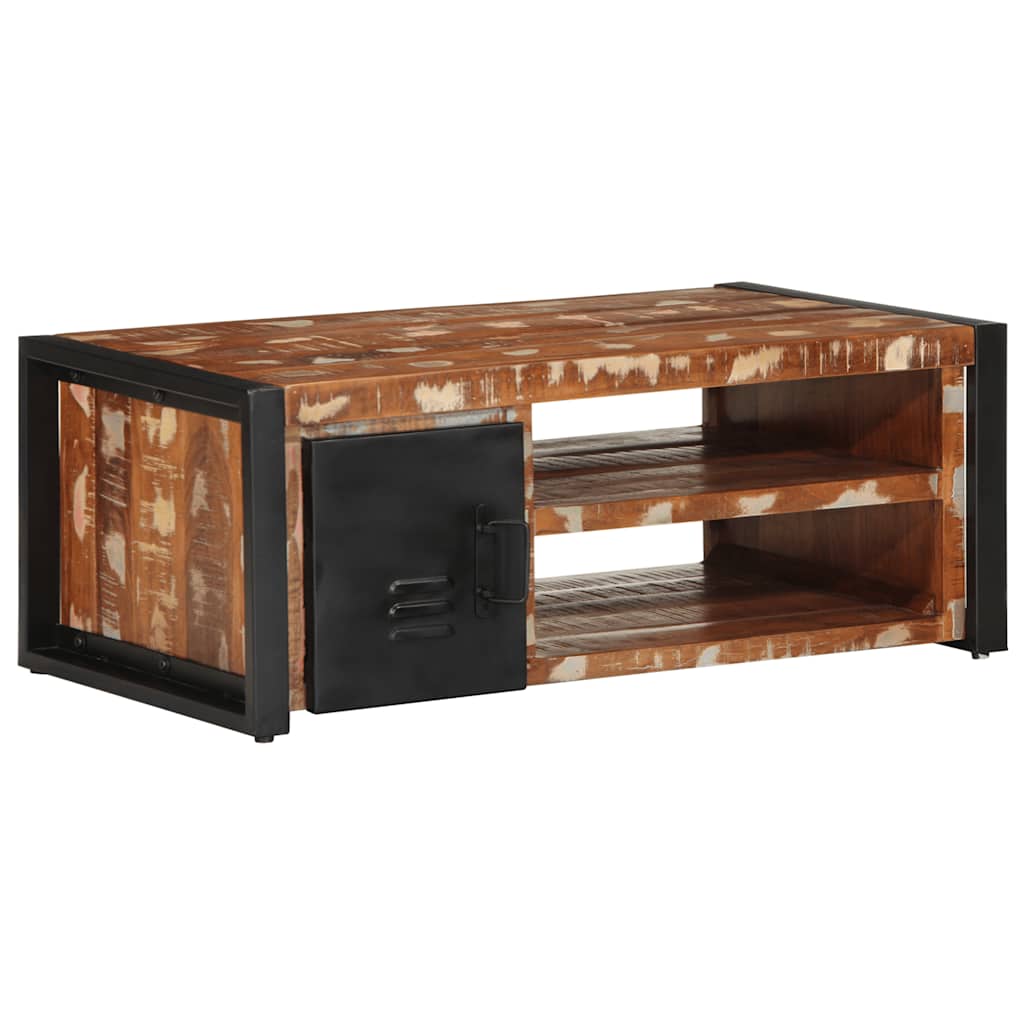 vidaXL Masuta de cafea multicolora 90x50x36 cm lemn masiv recuperat