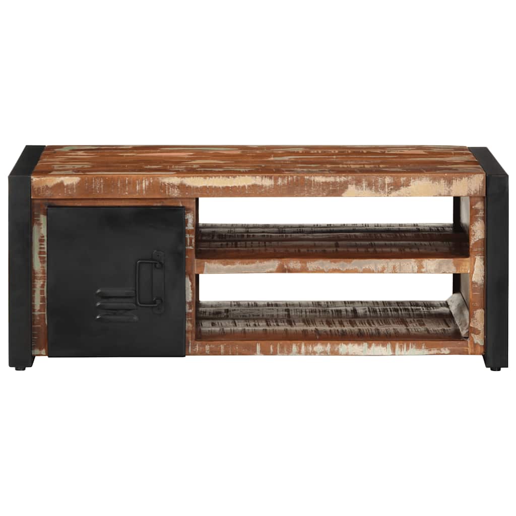 vidaXL Masuta de cafea multicolora 90x50x36 cm lemn masiv recuperat