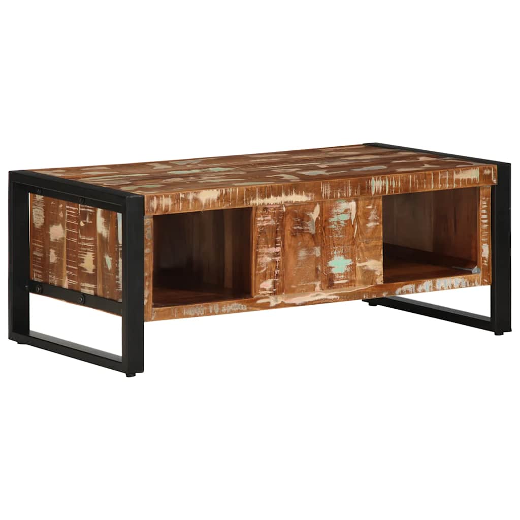 vidaXL Masuta de cafea multicolora 90x50x36 cm lemn masiv recuperat