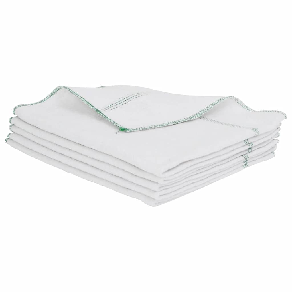 vidaXL Lavete de curățat, 5 buc., alb cu dungi verzi, 50x60 cm vidaXL Lavete de curățat, 5 buc., alb cu dungi verzi, 50x60 cm