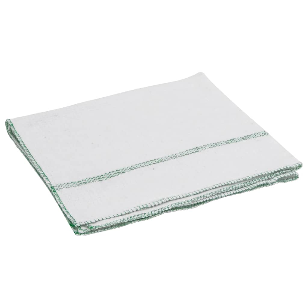 vidaXL Lavete de curățat, 10 buc., alb cu dungi verzi, 50x60 cm vidaXL Lavete de curățat, 10 buc., alb cu dungi verzi, 50x60 cm
