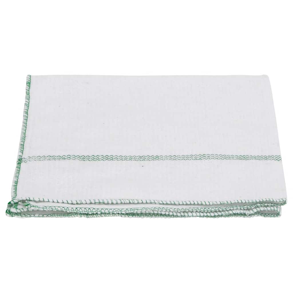 vidaXL Lavete de curățat, 10 buc., alb cu dungi verzi, 50x60 cm vidaXL Lavete de curățat, 10 buc., alb cu dungi verzi, 50x60 cm