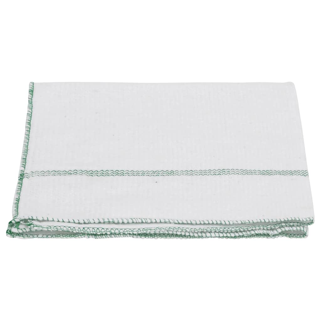 vidaXL Lavete de curățat, 50 buc., alb cu dungi verzi, 50x60 cm vidaXL Lavete de curățat, 50 buc., alb cu dungi verzi, 50x60 cm
