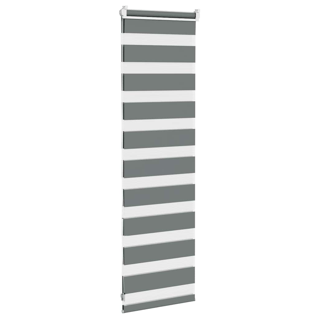 vidaXL Jaluzea tip zebra gri închis lățime țesătură 40,9 cm poliester