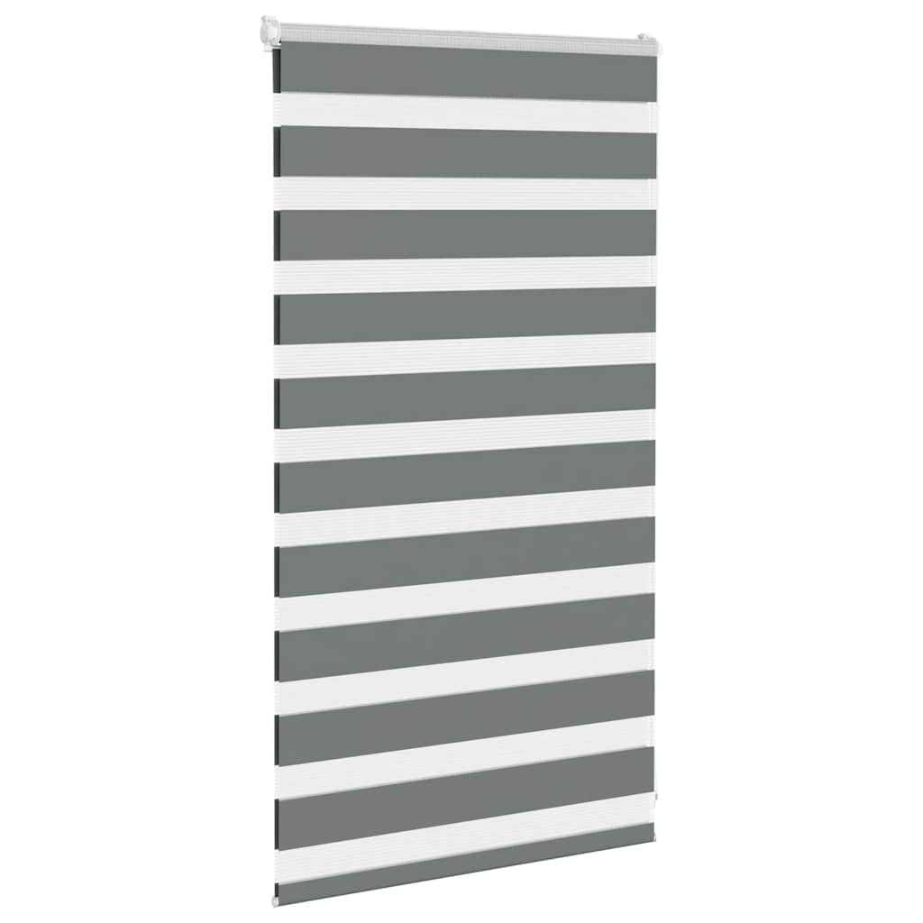 vidaXL Jaluzea tip zebra gri închis lățime țesătură 80,9 cm poliester