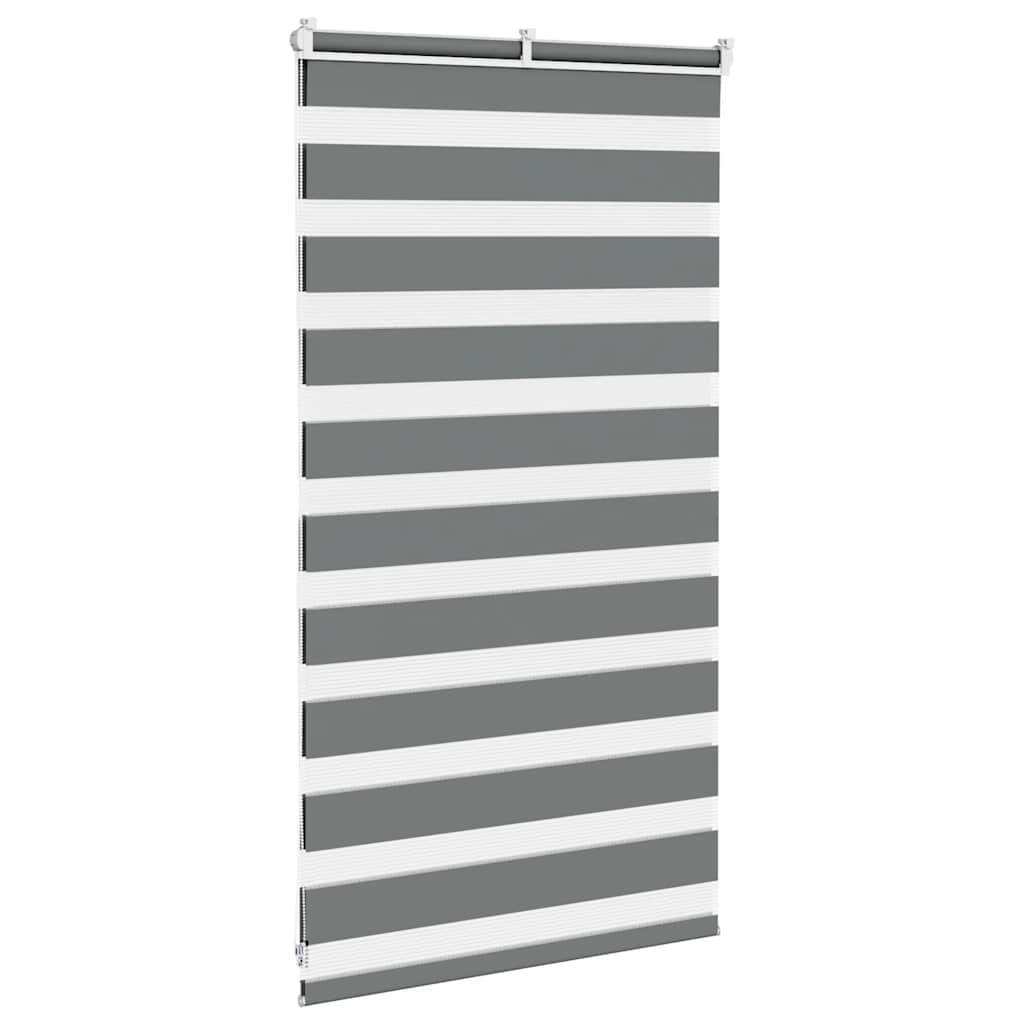 vidaXL Jaluzea tip zebra gri închis lățime țesătură 80,9 cm poliester