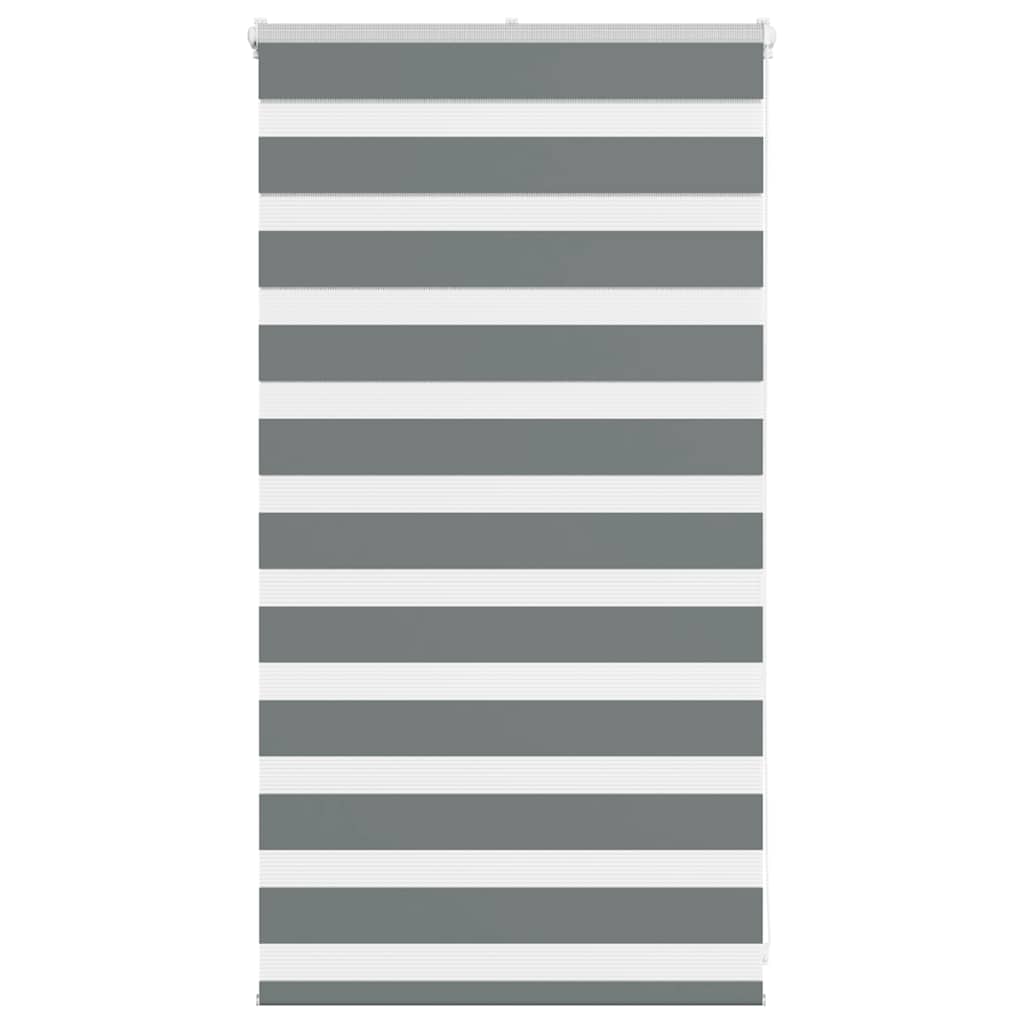 vidaXL Jaluzea tip zebra gri închis lățime țesătură 85,9 cm poliester vidaXL Jaluzea tip zebra gri închis lățime țesătură 85,9 cm poliester