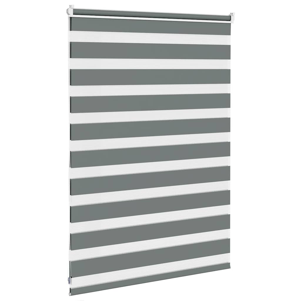 vidaXL Jaluzea tip zebra gri închis lățime țesătură 90,9 cm poliester vidaXL Jaluzea tip zebra gri închis lățime țesătură 90,9 cm poliester