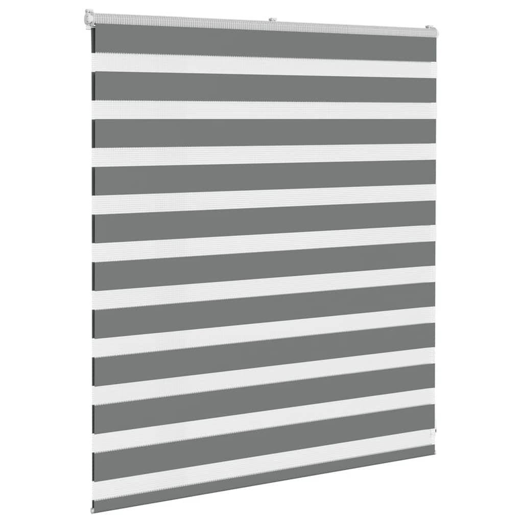 vidaXL Jaluzea tip zebra gri închis lățime țesătură 120,9 cm poliester