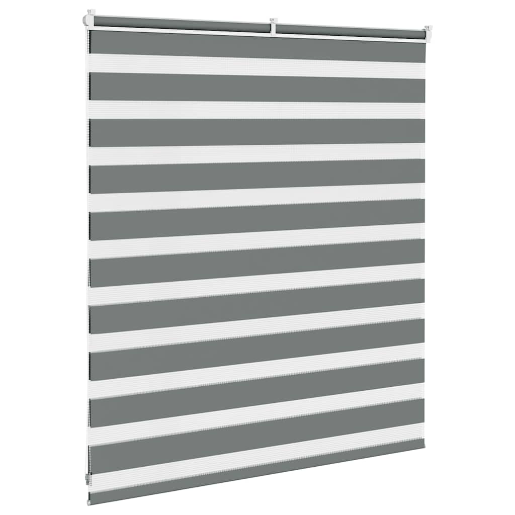 vidaXL Jaluzea tip zebra gri închis lățime țesătură 120,9 cm poliester