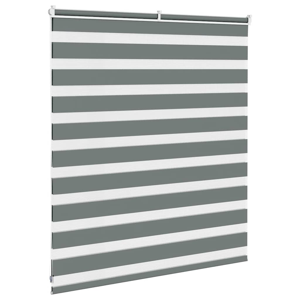 vidaXL Jaluzea tip zebra gri închis lățime țesătură 130,9 cm poliester
